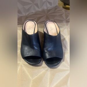 AGL Elegant Black Leather Mules size EU36